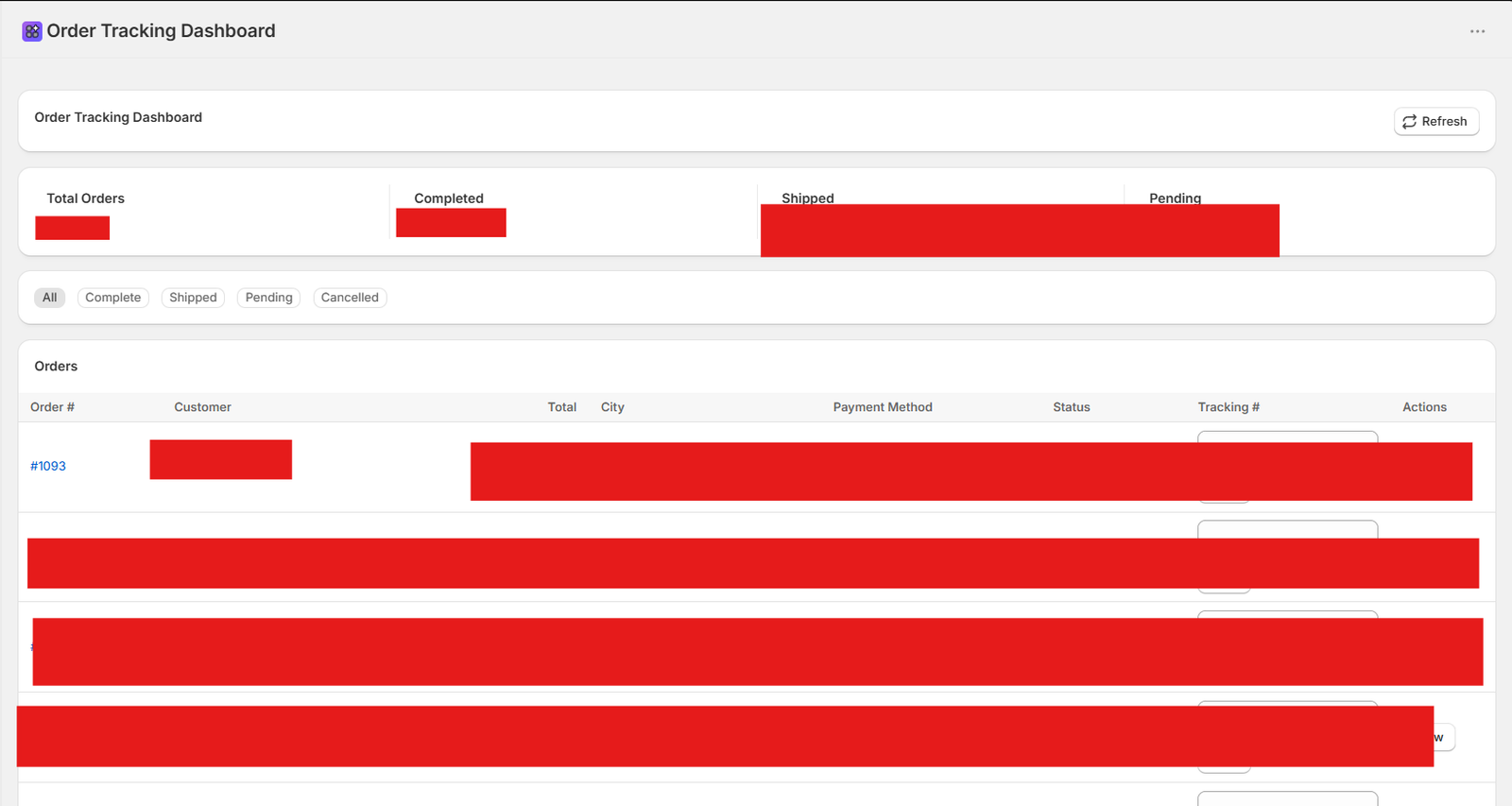 Custom order-tracking application built for Umandawa